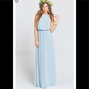 Heather Steel Blue Mumu Bridesmaid Dress